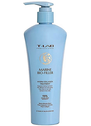 Кондиционер-маска с гидролизованным коллагеном marine bio-filler t-lab professional, 300 мл
