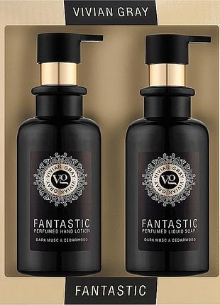 Набор крем-мыло и лосьон для рук dark musk & cedarwood vivian gray, 2х300 мл