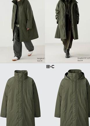 Сучасне стильне пальто, довга куртка, парка   з капюшоном uniqlo:с, оригінал , унісекс
