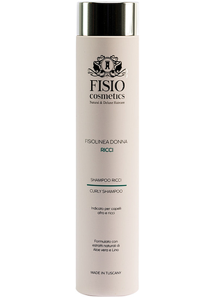 Шампунь для кучерявого та хвилястого волосся donna ricci shampoo ricci fisio, 250 мл
