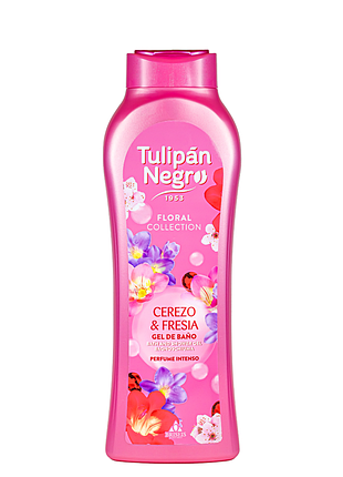 Гель для душа парфюмированный tulipan negro "вишня и фрезия" 650 мл daily skin care