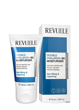 Крем для обличчя revuele double hyaluron + b5 moisturizer 50 мл daily skin care