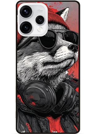 Силіконовий чохол бампер для oppo reno 15 з малюнком енот