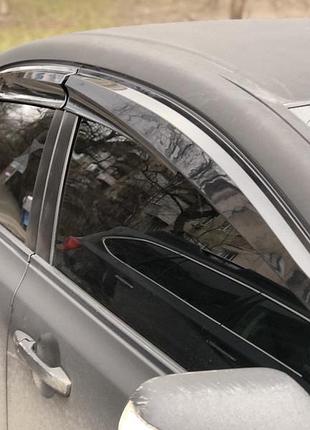 Ветровики sunplex sport для honda civic sedan viii 2006-2011 4 шт дефлекторы окон самоклейка для защиты ku-22