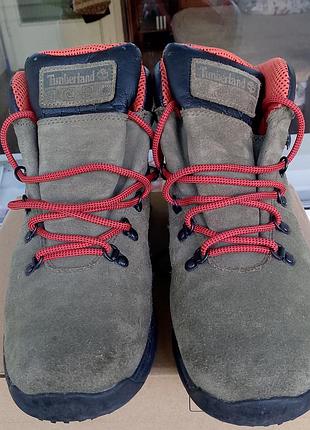 Мужские оригинальные ботинки фирмы timberland defender repellent с подошвой sensorflex, р. 44 (стелька 28,5 см). цвет: хаки/олива. состояние: идеал.