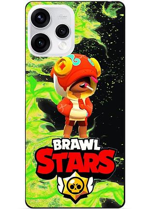 Чехол силиконовый бампер для oppo reno 15 с героем бравл леон удачливый brawl