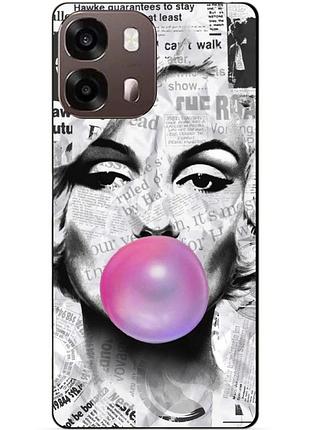 Чехол силиконовый бампер для oppo a6s с рисунком мэрилин монро marilyn monroe