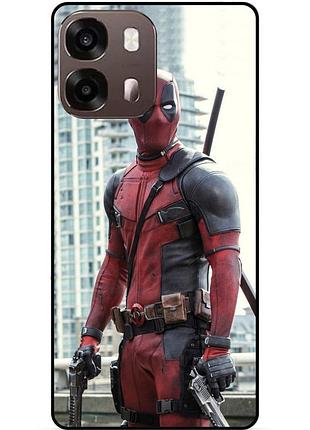 Чехол силиконовый бампер для oppo a6s с рисунком deadpool дэдпул