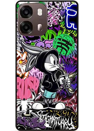 Чехол силиконовый бампер для oppo a6s с рисунком малий вухань bugs bunny