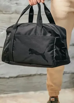 Сумка чемодан Puma черная спортивная дорожная пума мужская женская 4
