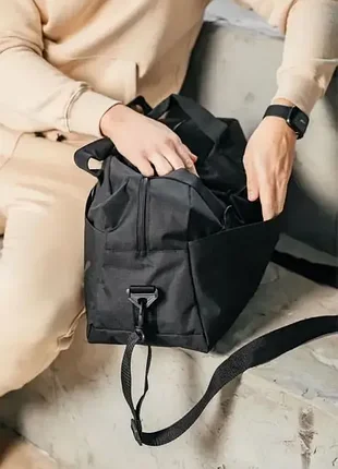 Сумка чемодан Puma черная спортивная дорожная пума мужская женская 3