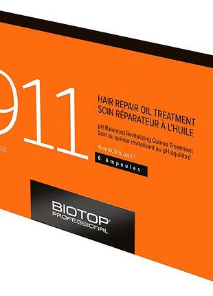 Biotop 911 масло для волос с протеинами киноа в ампулах 6x11 мл