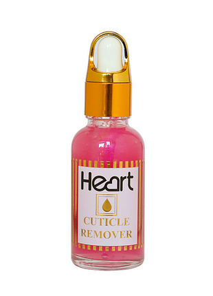 Гель кислотный для удаления кутикул cuticle remover heart, розовый 15 мл