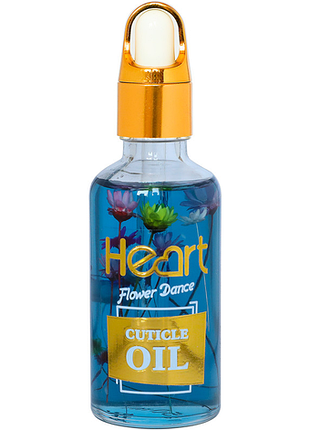 Олія квіткова для кутикул vanilla (синє) heart, 30 мл