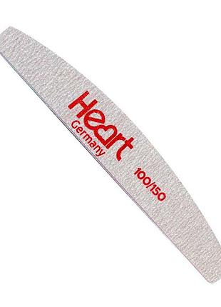 Пилка для ногтей heart half, 100/150 2
