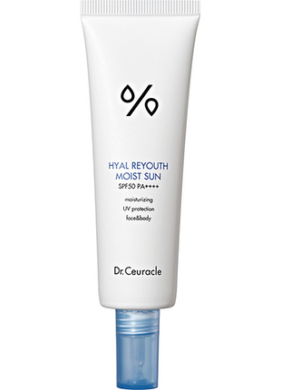Сонцезахисний крем із гіалуроновою кислотою dr.ceuracle hyal reyouth moist sun spf 50+, 50 мл