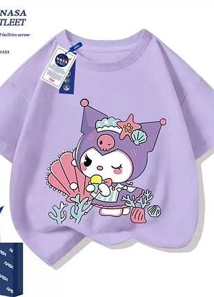 Футболка дитяча фіолетова з куромі, kuromi
