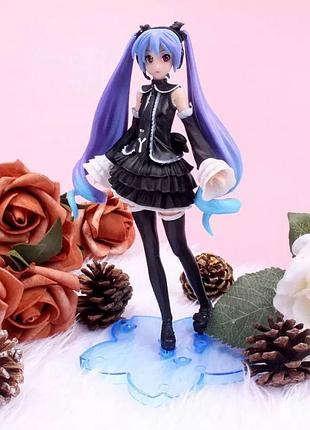 Фигурка хатсуне мику в стиле готической лолиты, hatsune miku, gothic lolita, вокалалоид