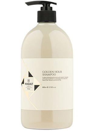 Шампунь для фарбованого та освітленого волосся golden hour shampoo hadat, 800 мл