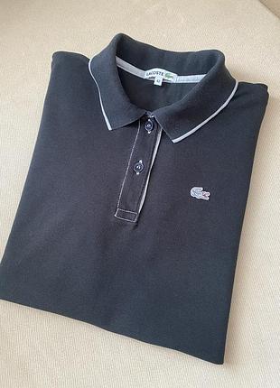 Жіноче чорне поло lacoste f4811, розмір 42