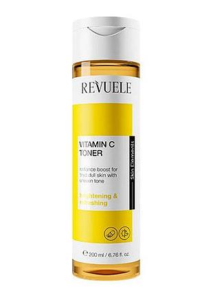 Тонер для лица с витамином с осветляющий revuele vitamin c, 200 мл daily skin care