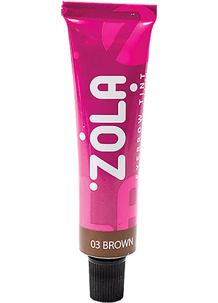 New фарба для брів з колагеном eyebrow tint with collagen (03 brown) zola, 15 мл