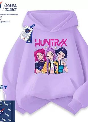 Худи, кофта супер качества kpop demon hunters, кей поп охотницы на демонах, фиолетовый