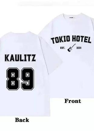 Футболка tokio hotel, футболка tom kaulitz, футболка токио белая