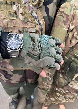 Варежки тактические беспалые mechanix масло 2