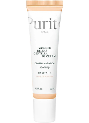 Вв крем с экстрактом центеллы purito seoul wonder releaf centella bb cream (№13 neutral ivory), 30 мл