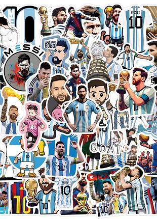 Набір наліпок, наклейок, стікерів футболіста ліонель мессі , messi, 50шт