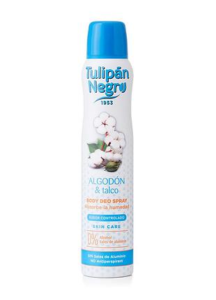 Дезодорант-спрей tulipan negro хлопок и тальк (200 мл) daily skin care
