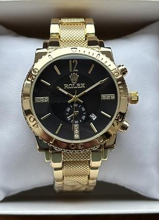 Хіт! жіночий годинник на браслеті rolex золотого кольору