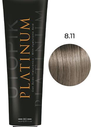 Крем-краска для волос 8.11 светлый блонд пепельный platinum hipertin, 100 мл
