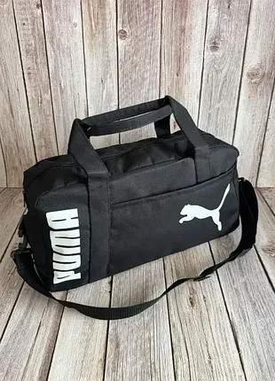 Спортивная черная фитнес сумка puma, сумка женская в спортзал пума
