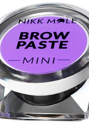 Паста для брів фіолетова brow paste mini purple nikk mole, 3.5 г