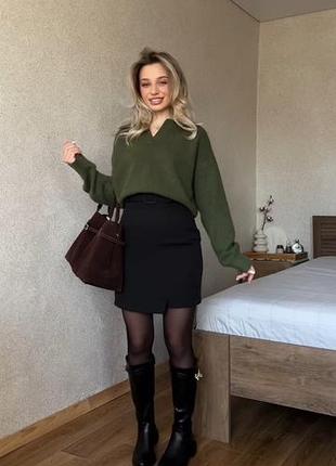 Очень стильная юбка с поясом под разные образы 🥰  мини юбка