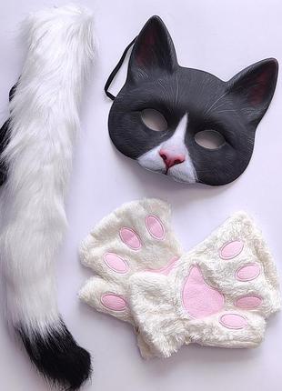 Набір для квадробіки (маска, хвіст, лапки) костюм котика
