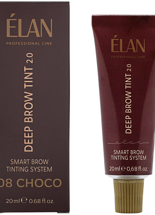Краска для бровей deep brow tint 2.0 08 choco natural brown elan, 20 мл