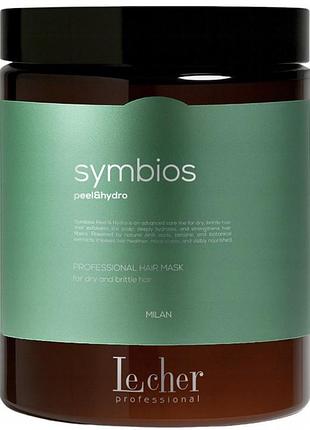 Маска для сухих и ломких волос peel&hydro symbios new le cher, 1000 мл