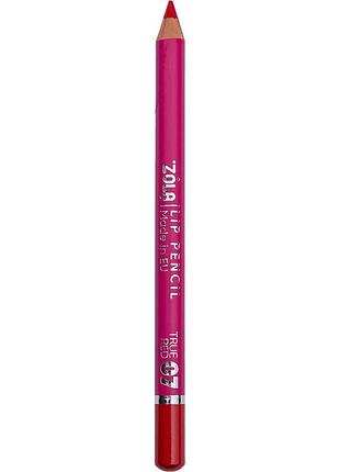 New! олівець для губ lip pencil 07 true red zola, 1,19 гр