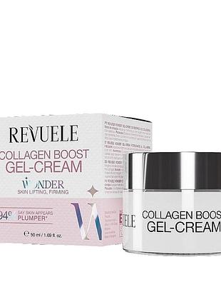 Зміцнювальний крем-гель для обличчя revuele wonder collagen, 50 мл daily skin care