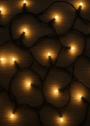 Светодиодная гирлянда casa deco 130 led 1.6 м теплый белый