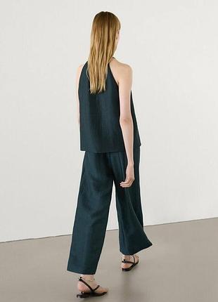 Massimo dutti майка топ льон лляна 3