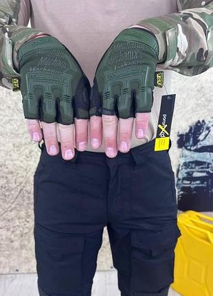 Перчатки тактические беспалые mechanix усиленная 3