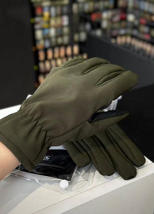 Рукавиці mil-tec softshell thinsulate - olive 4