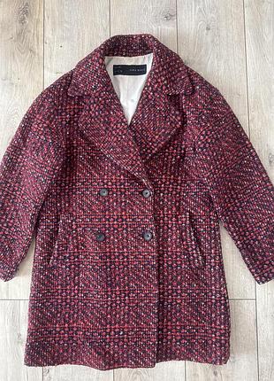 Пальто zara, в складі шерсть лани