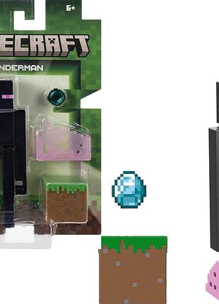 Фигурка mattel minecraft эндермен с аксессуаром (jcn37)