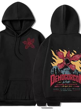 Кофта худі дивні дива, демогоргона, худі stranger things, demogorgona