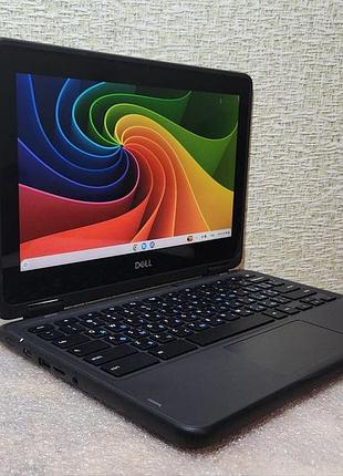 Хромбук ноутбук трансформер dell 3100 2-в-1 》intel + ssd 》10 годин 》сенсорний 》гарантія 》 хромбук для навчання ютуб ігор